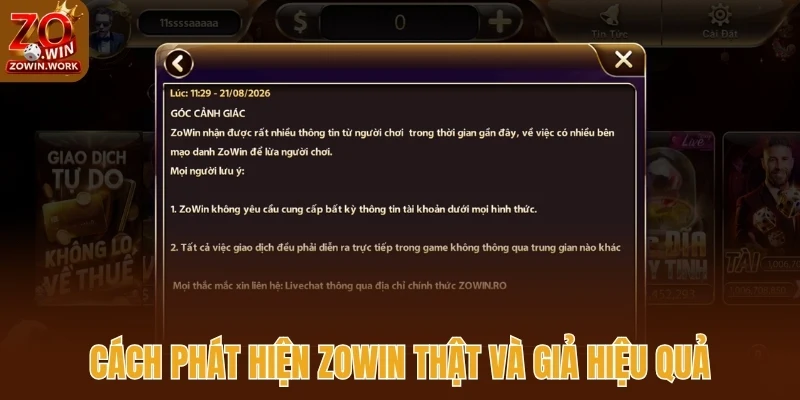 Cách phát hiện Zowin thật và giả hiệu quả